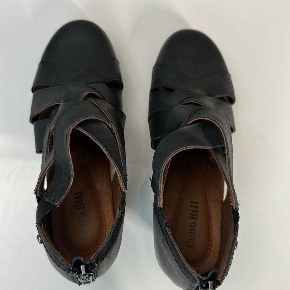 Cobb Hill Laurel Black Woven Pump Heels Size 6.5 - Picture 8 of 14